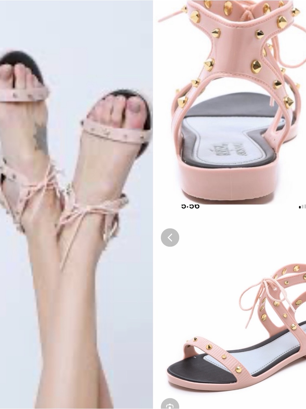 Melissa + Jason Wu Studded Sandals